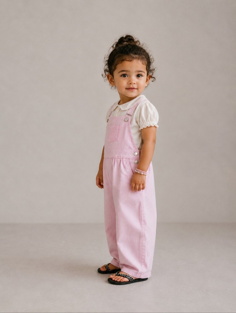 Vintage OshKosh B’Gosh Pink Stripe Overalls 18M Girls Cotton Railroad